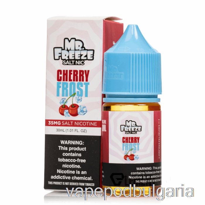 Vape 10000 Дръпки Cherry Frost - Mr Freeze Salts - 30ml 35mg